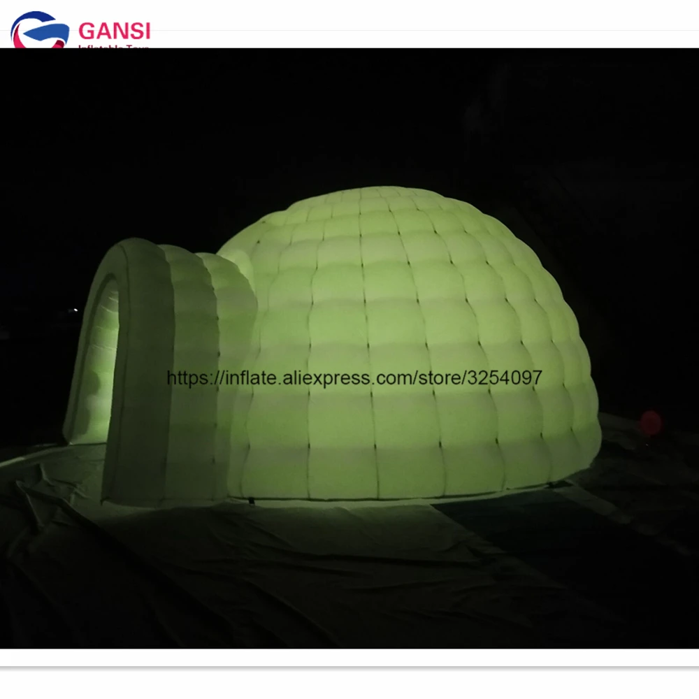 Free shipping inflatable lighting party dome tent customized size inflatable event tent with led light