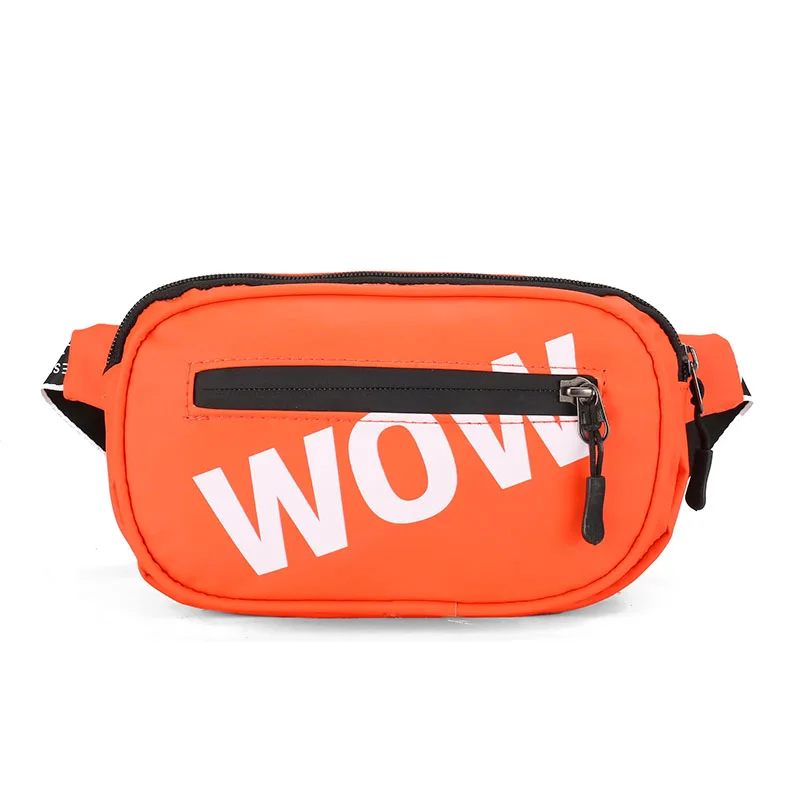 Новая детская поясная сумка для мальчика, нагрудная сумка, трендовые поясные сумки, вместительные забавные сумки с почками, унисекс, банановые сумки, Подростковая сумка через плечо - Цвет: Orange Waist bag