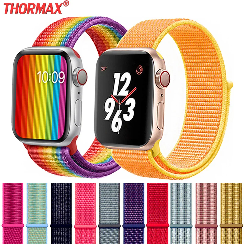 

Nylon Sport WatchBand for Apple Watch 5 Series 5/4/3 Soft Lightweight Breathable Strap Wristband 38mm 42mm 40mm 44mm watchbands