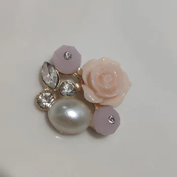 

High-end Simple Rhinestone Exquisite Crafts Fashion Rose Brooch 10PCS