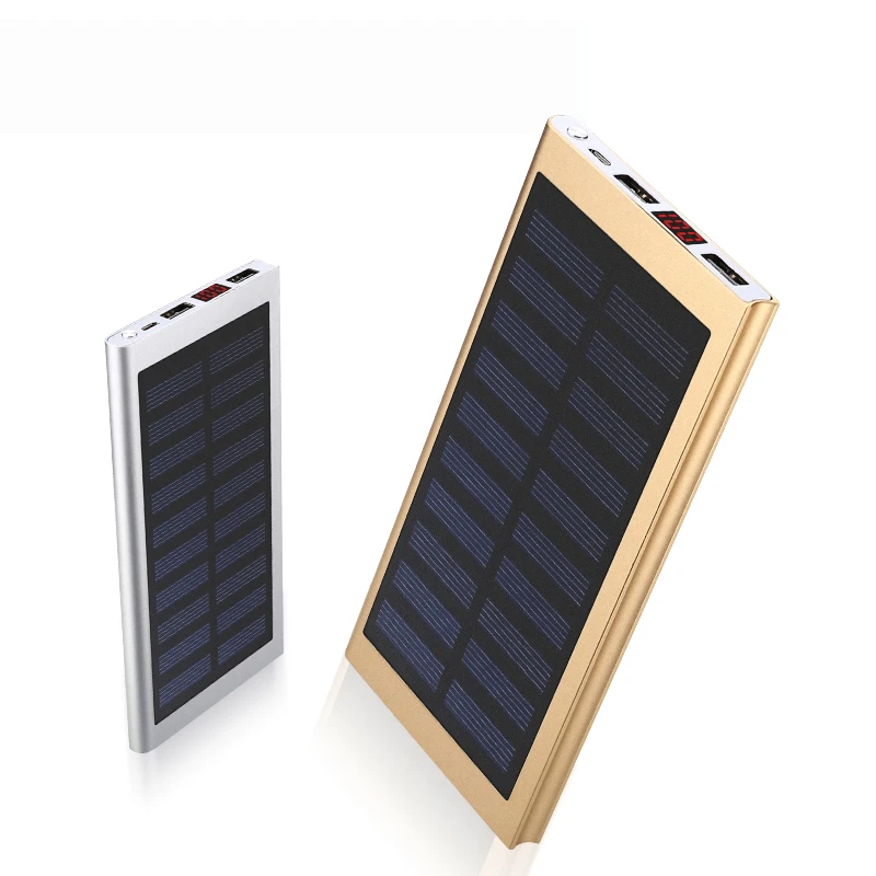 

30000mAh Power Bank External Battery 2 USB LED Powerbank Portable Mobile phone Solar Charger for Xiaomi mi iphone XS XR 8 plus