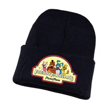 Вязаная шапка в стиле аниме «пять ночей у Фредди», шапка для костюмированной вечеринки, унисекс, Повседневная хлопковая шапка с принтом для взрослых, зимняя вязаная шапка для подростков