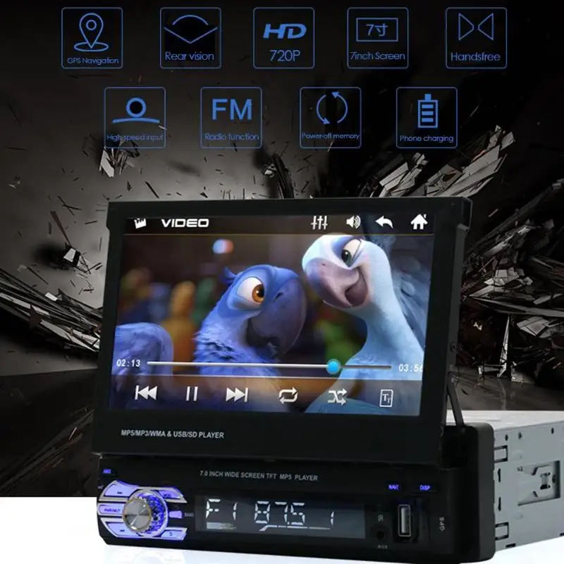 SWM 9601G 7 дюймов автомобильный стерео gps навигатор MP5 плеер bluetooth AUX USB Радио приемник в тире головное устройство