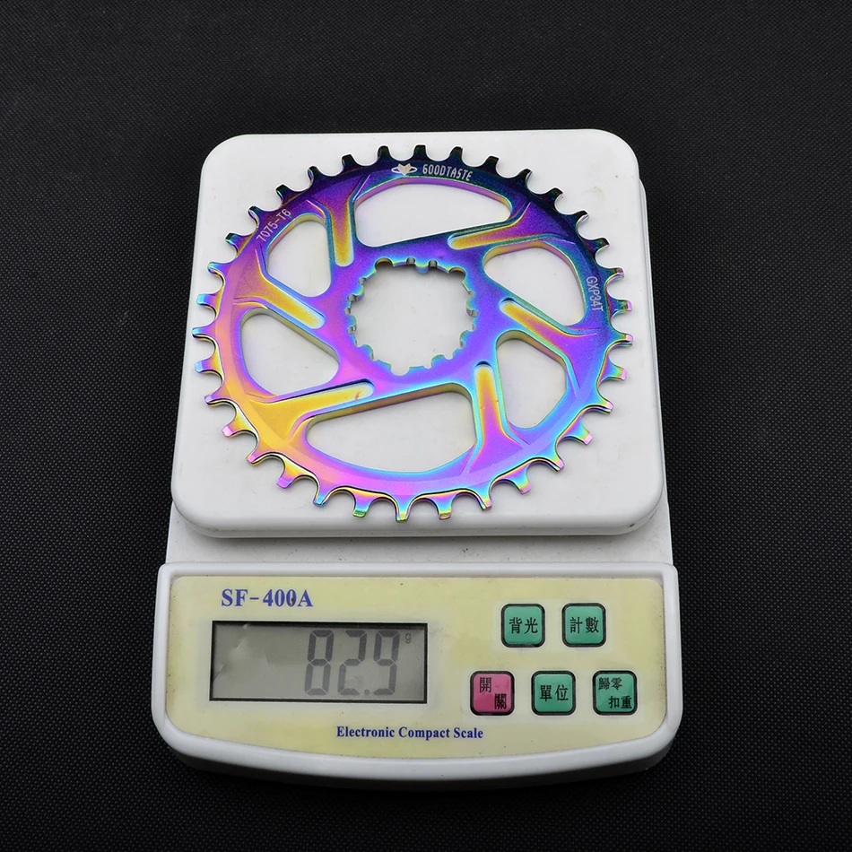 3 degrees 34T Freies deliv Fahrrad Kettenblatt regenbogen 32 34 36 38t Engen Breite Fahrrad Kettenblatt Pelz GXP XX1 XO CNC AL7075 - Цвет: 3 degrees 34T