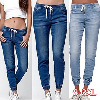 

New Women Pencil Pants Vintage High Waist Jeans New Womens Pants Full Length Pants Loose Ccowboy Pants Plus Size 5XL 6XL