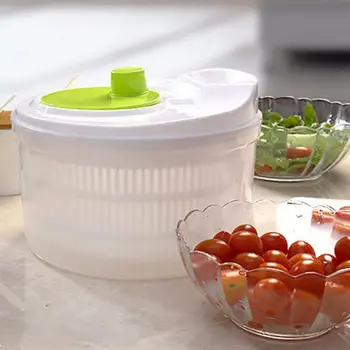 

Multifunctional Plastic Big Salad Spinach Leaf Dryer Lettuce Drainer Vegetables And Fruits Mixer Gadgets Kitchen Accessories