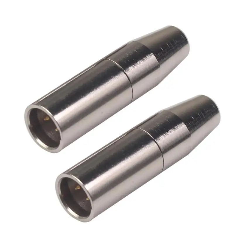 1 пара мини 3Pin XLR штекер Женский Чистый медный корпус анти-помехи эффект Аудио разъем для Mic пайки прямой
