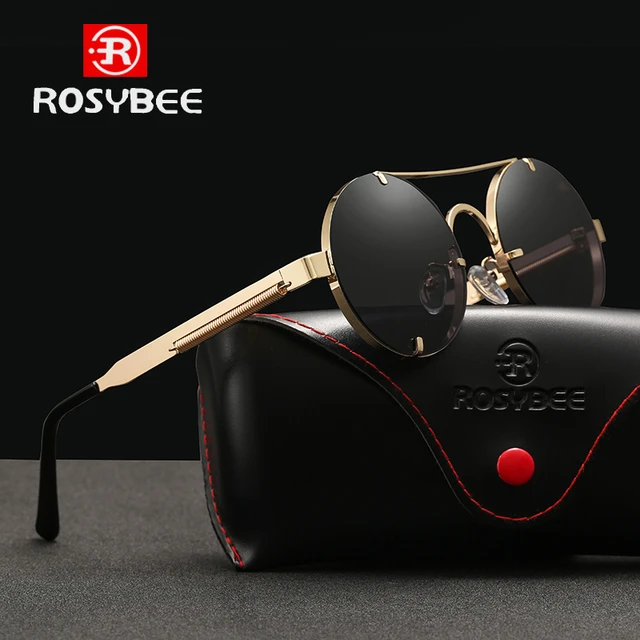 Brand Name Round Polarized Cool Driving Sunglasses Steampunk Men
