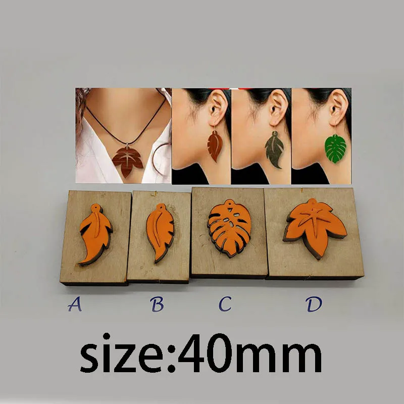 Online Hoja de acero japonesa regla troquelada pendientes de perforación de acero ornamentos molde de corte troqueles de madera para cortador de cuero para artesanías de cuero