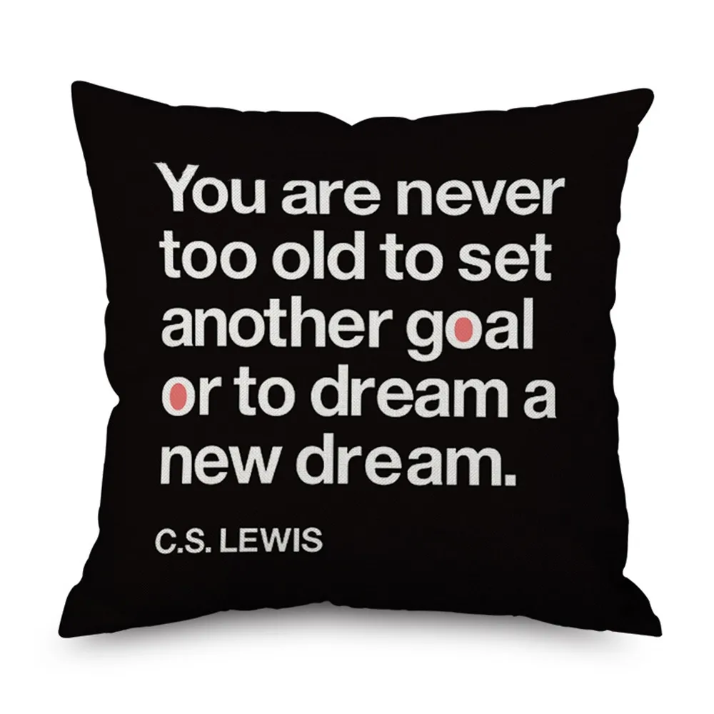 45* 45cm Square Lovers Decorative Throw Pillow Case Letters Pattern Printed Linen Pillowcase for Car Home Decoration - Цвет: 3
