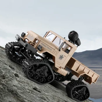

Agnicy Simulation Army Truck Off-road Model Snow Tracked Remote Control Car Wi-Fi Real-time Transmission Children Toys M35-A2