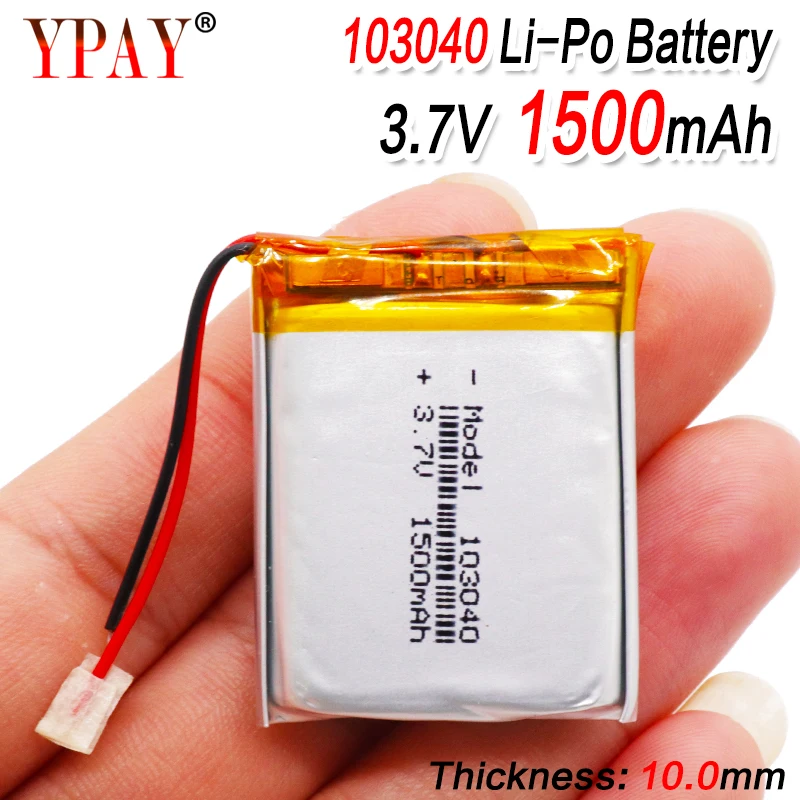 Литий-полимерная аккумуляторная батарея 3 7 В 1500 мАч 103040 для MP3 MP4 GPS PSP мобильных