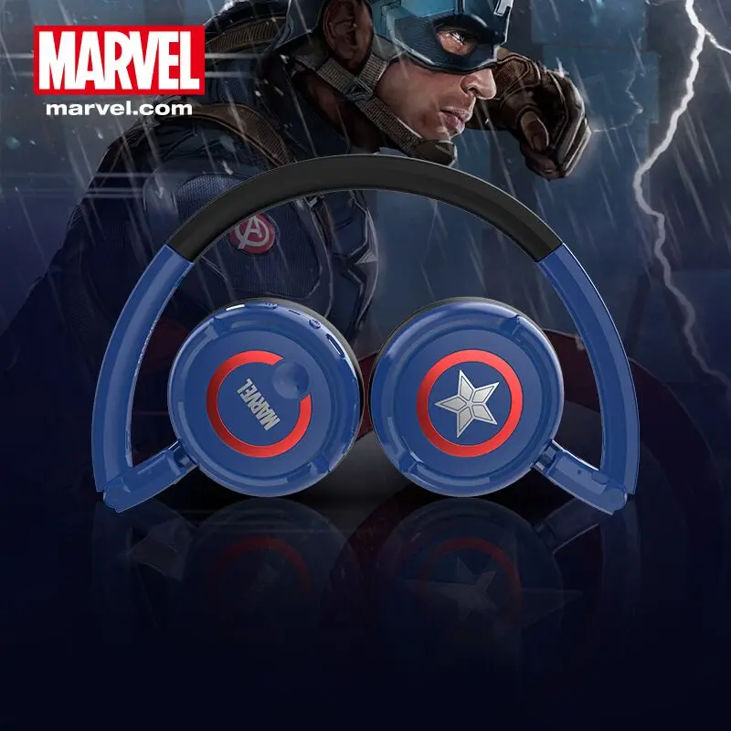 Беспроводная bluetooth-гарнитура Marvel, Мстители, Капитан Америка, Железный человек, гарнитура, спортивный сабвуфер, стерео, портативные складные наушники