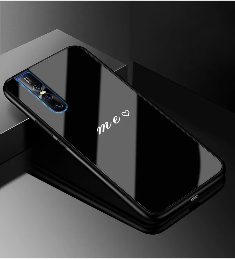 07 Чехол для Vivo V15 Pro, жесткое стекло для ПК, чехол для телефона, черный чехол-бампер из ТПУ для Vivo V15 V15Pro V 15 Pro Gass, чехол для VivoV15 Pro - Цвет: 07