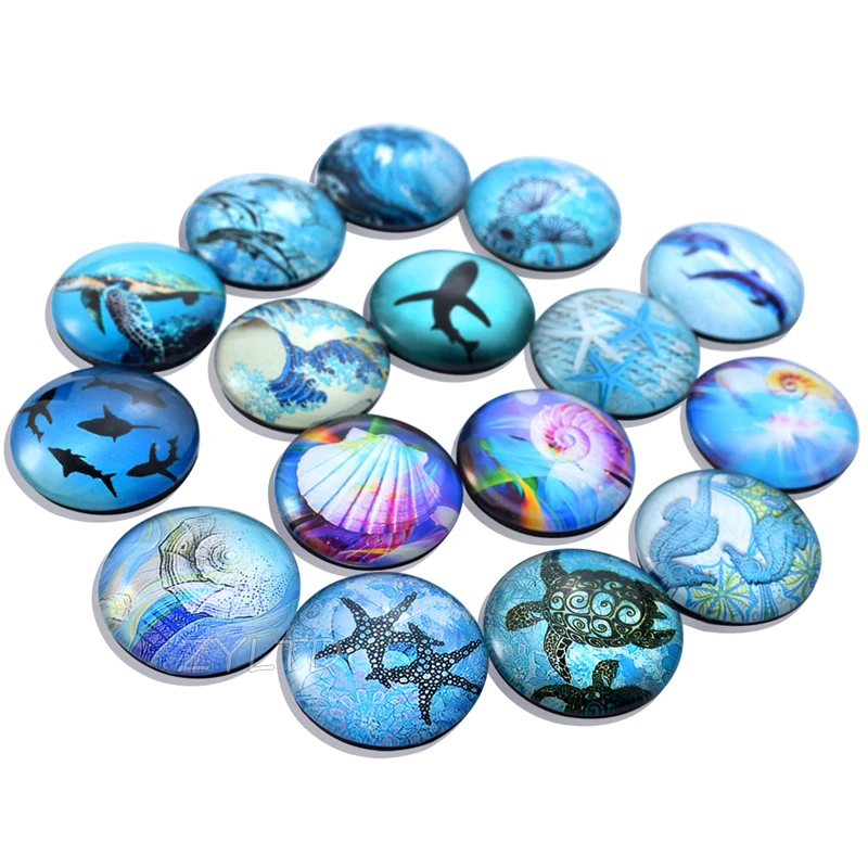 

Sea Turtle Fridge Magnet Dolphin Sticker Starfish Ocean Animal Wave Turtle Stuff 30MM Decorative Refrigerator Magnets Home Decor