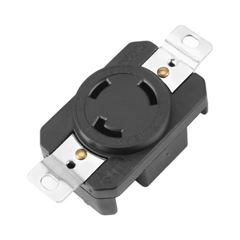

NEMA L5-30R 30A 125V Twist Lock Electrical Female Receptacle For Generator Cord Assembly Connector Tripolar Generator