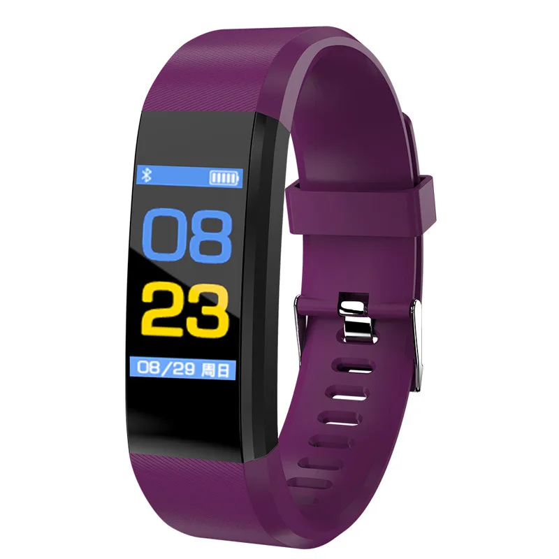 115 PLUS PURPLE SKHO M3 умный Браслет, умный браслет с дополнительный ремень, умный Браслет, пульсометр, фитнес-трекер, умные часы M4 115 PLUS - Цвет: 115 PLUS PURPLE