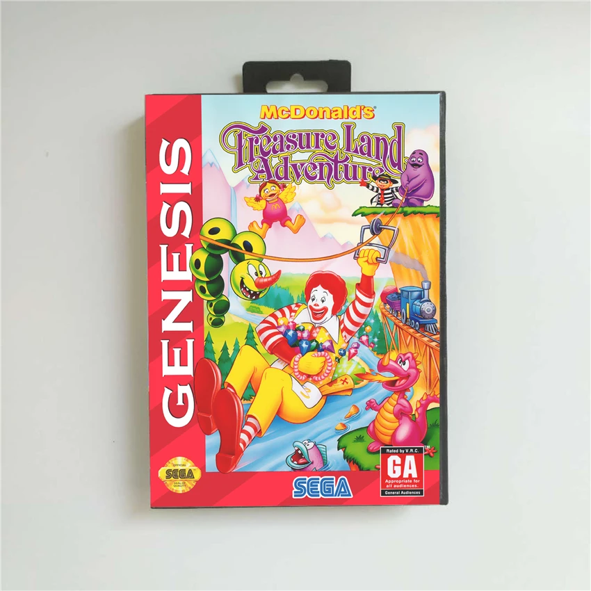 

McDonald's Treasure Land Adventure - USA Cover With Retail Box 16 Bit MD Game Card for Sega Megadrive Genesis Video Game Console
