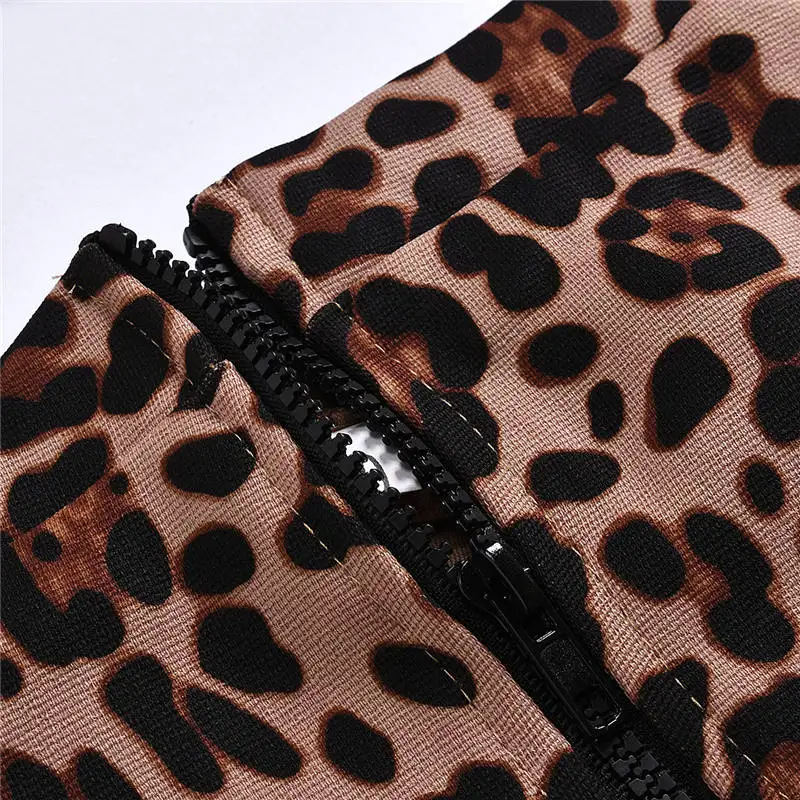 fashion kids girl clothes set leopard skirt black shirt (11)