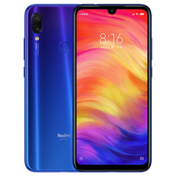 Blue Смартфон Xiaomi Redmi Note 7 с глобальной прошивкой, 6 ГБ, 64 ГБ, Восьмиядерный процессор Snapdragon 660, 48 МП, двойная камера, 6,3 дюйма, полный экран, 4000 мАч - Цвет: Blue