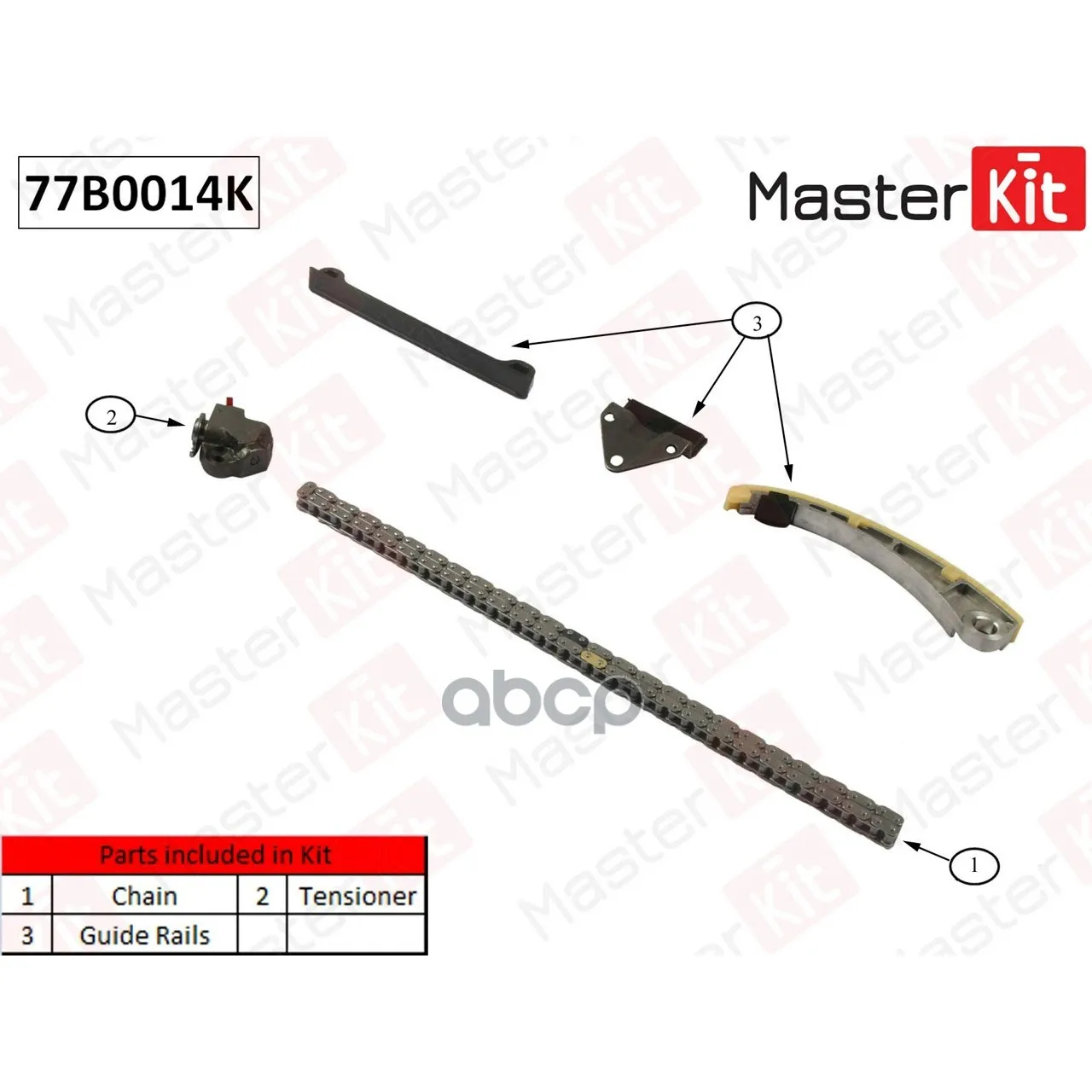 Комплект Цепи Грм Suzuki:Baleno Vitara J18a J20a MasterKit арт. 77B0014K | Автомобили и мотоциклы