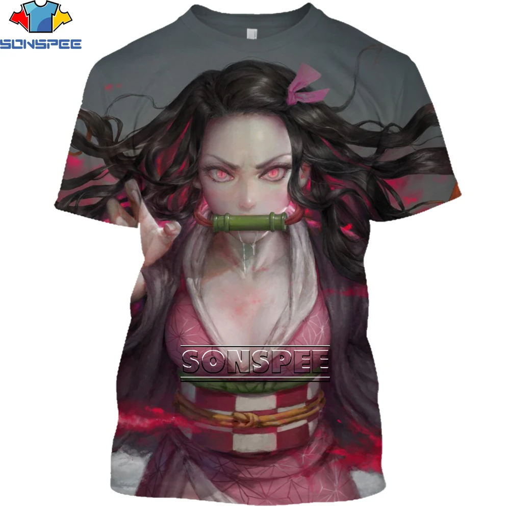 SONSPEE Japan Anime Kimetsu No Yaiba Demon Slayer T-Shirts 3D Print Punk Harajuku Streetwear T Shirt Women Men Summer Top Tees 12 H25ed3494a40d45b78bd9ea4932f4dd72b