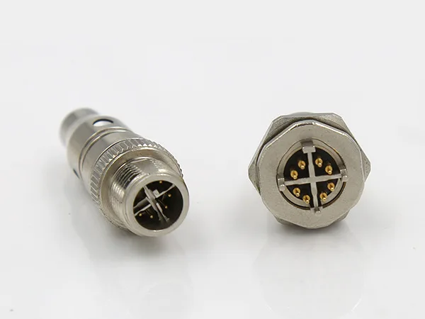 

M12 X-Code 8Pin Male Connector M12 X Type 8 Core Male Connector And Female Connector Ethernet Connector