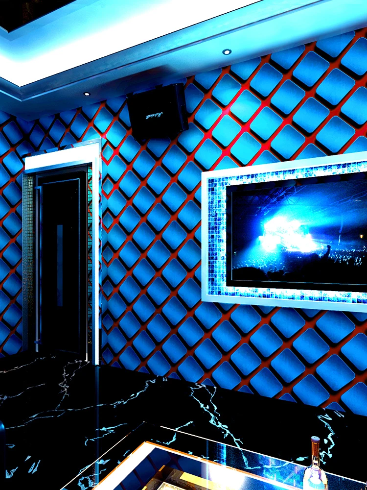 

Geometric Modern Lattic 3d Wall Papers Vinyl Pvc Lattice Wallpaper Roll 3d For Ktv Room Shops Background Mural Papel Pintado