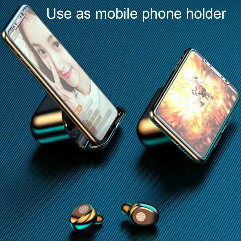 F9 TWS Wireless Headphones Bluetooth 5 0 2000mAh Charging Box Earphone HIFI Mini Sports Gaming Headset For iphone Android gift