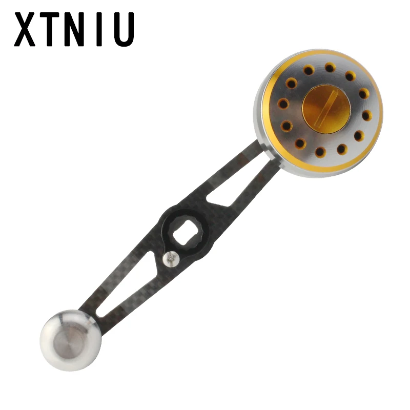 XTNIU Carbon Fiber Handle & Aluminum Alloy Knob Fishing Reel Handle 8*5mm  Hole Size Fishing Reel Tool For Spining BaitCasting