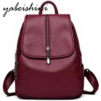 

Multifunction BackpackWomen's Brand Leather backpack Large Capacity Travel Bag Girls Shoulder School Bag forBags for Women2018