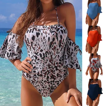 

Sexy One Piece Womens Backless Swimsuit Off Shoulder Swimwear Women Bathing Suit Women One Piece Swimsuit Push Up Monokini Women