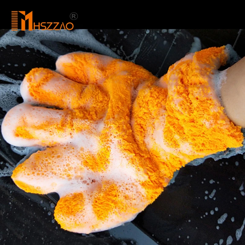 Car Cleaning Gloves Ultra-Luxury Microfiber Car Wash Home use Multi-function Cleaning Brush Detailing 1 Pcs