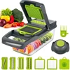 Multifunctional Vegetable Cutter Fruit Slicer Grater Shredders Drain Basket Slicers 8 In 1 Gadgets Kitchen Accessories 1