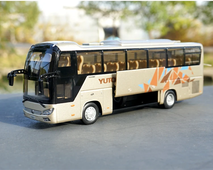 Оригинальная Коллекционная модель из сплава, подарок, 1:42 весы Yutong ZK6118HQY8Y, двухэтажный городской автобус, литье под давлением, Игрушечная модель