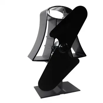 

YL501 Heat Powered Wood Stove Eco Fan Temperature Gauge Ultra Quiet Fireplace Wood Burning Fan Heat Distribution