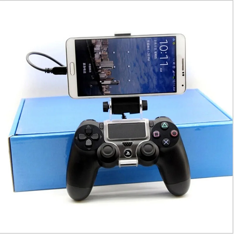 

Phone Mount Hand Grip Stand for Sony Playstation Dualshock 4 PS4 Slim Pro Controller Samsung Xiaomi Huawei Clip Holder+OTG Cable