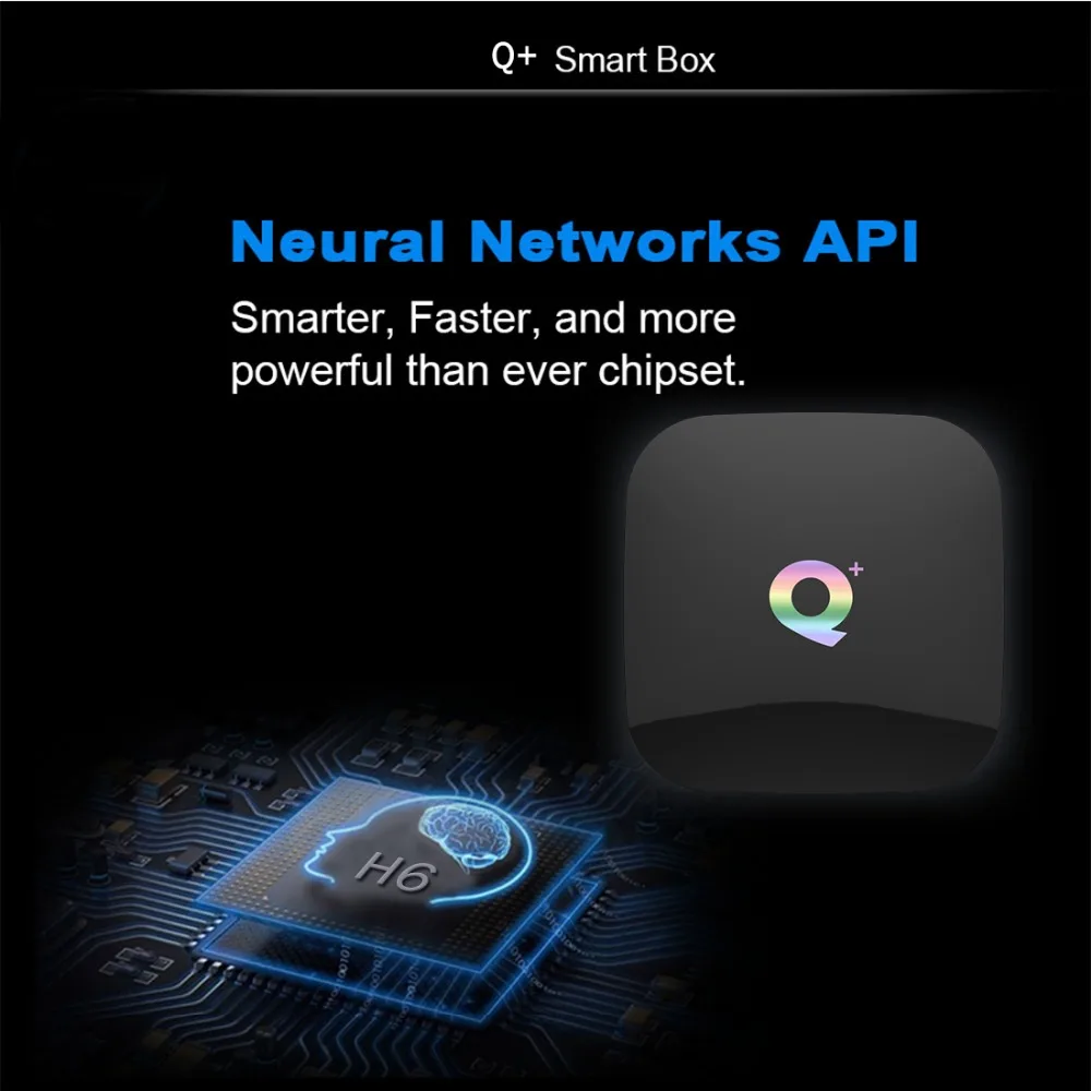 Q плюс 4 Гб Оперативная память 64 Гб Встроенная память Android 9,0 ТВ коробка Allwinner H6 4 ядра USD3.0 6K HDR 2,4 ГГц Wi-Fi, Поддержка Google плеер Youtube, чтобы