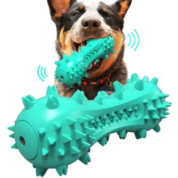 

Dog Toys Squeeze Squeaky Dog Toys Dumbbell Shaped Faux Bone Pet Chew Toys For Dogs Molar Clean Teeth for Dog Cat