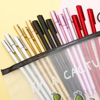 

12/100Pcs Japanese Cute Gel Pen Kawai Stationery Store Kawaii Office Accessory School Supply Stationary Writing Sign Thing Item