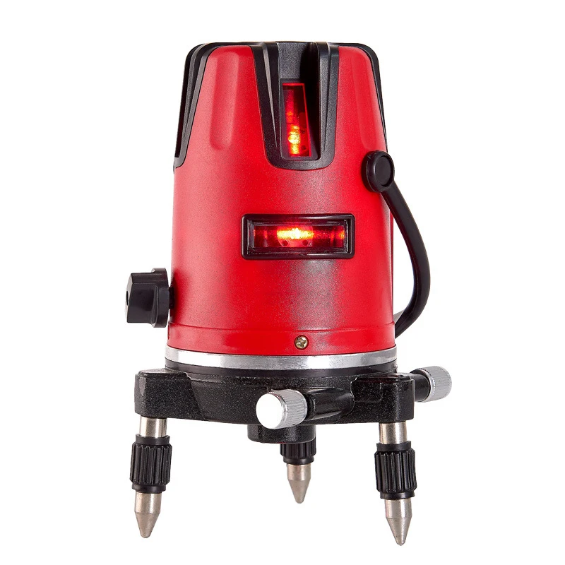 

Red 5 Lines Laser Level 360 Degree Adjustment 5 Line 6 Points Precision ±1mm/5m Vertical Horizontal Line laser Self-leveling