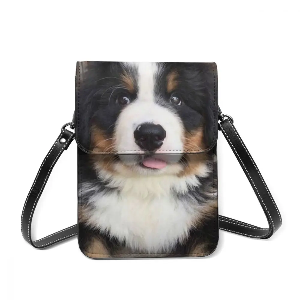 Bernese Mountain Dog Print Women Messenger Bag 2 pcs/set Mini Puppy Coin Purse Female Handbag Shoulder Diagonal Cross Body Bag