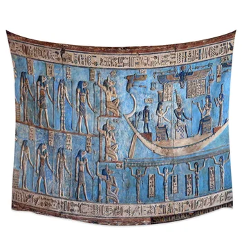 

Hieroglyphic Carvings Ancient Egyptian Temple Wall Decor Bedspread Tapestry Coverlet Curtain Bedding Towel Scarf Personalized
