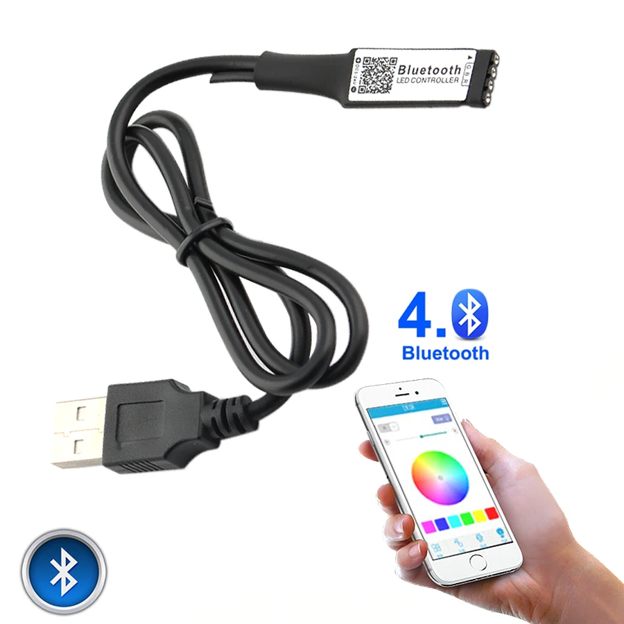 DC 5V USB светодиодный RGB WIFI контроллер Bluetooth питание для ТВ задний светильник пульт