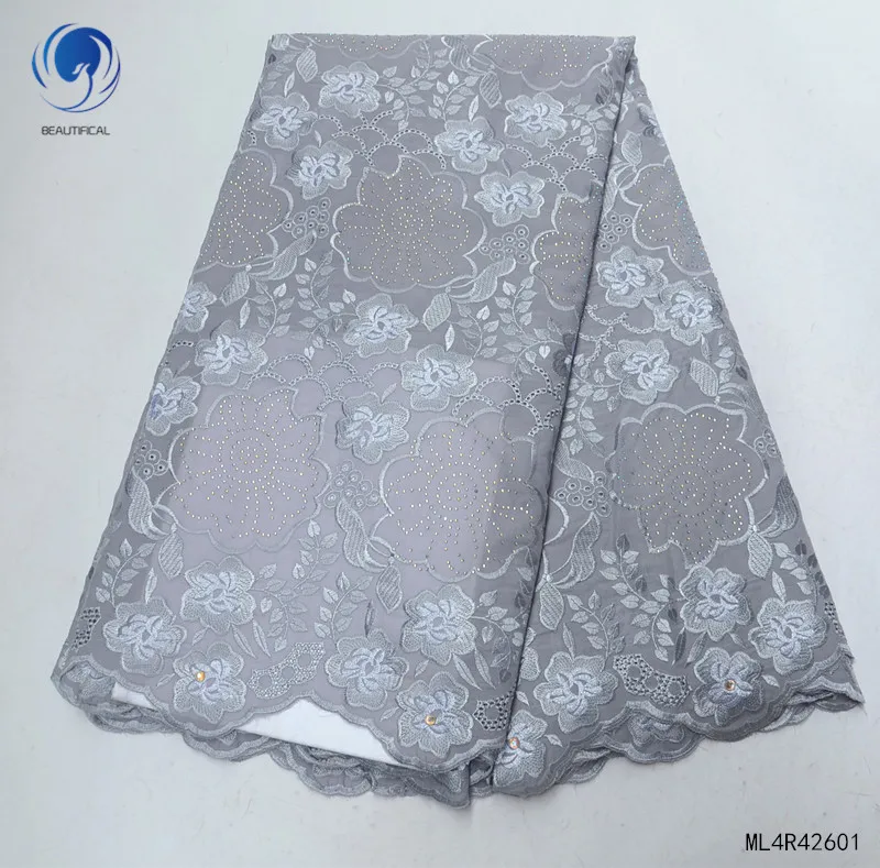 

BEAUTIFICAL african lace fabrics New arrival embroidery swiss lace fabric for dress voile lace nigerian fabric ML4R426