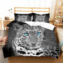 Комплект постельного белья с 3D принтом, пододеяльник, Комплект постельного белья с леопардовым принтом, домашний текстиль для взрослых, постельное белье с наволочкой# BZ08