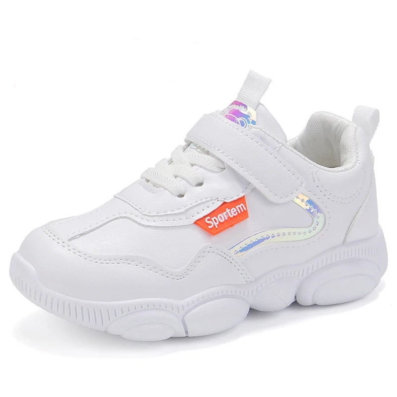 Детская обувь в спортивном стиле; кроссовки для мальчиков; Детские кроссовки; Всесезонная Повседневная обувь; дышащая удобная обувь; STM003 - Цвет: STM003Whitepu