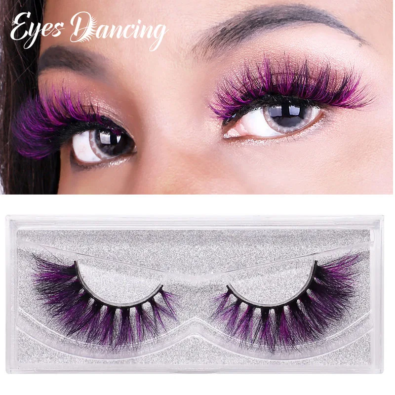 

Eyes Dancing New 9D Mink Lashes Colorful Volume Eyelashes Long Soft Handmade Eyelash Extension Tool Fluffy Charm Eyelashes
