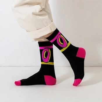 

2020 New Men Socks Creative Cotton Crew Hip Hop Fashion Women Socks Harajuku Unisex Novelty Socks Sokken Donuts Socks