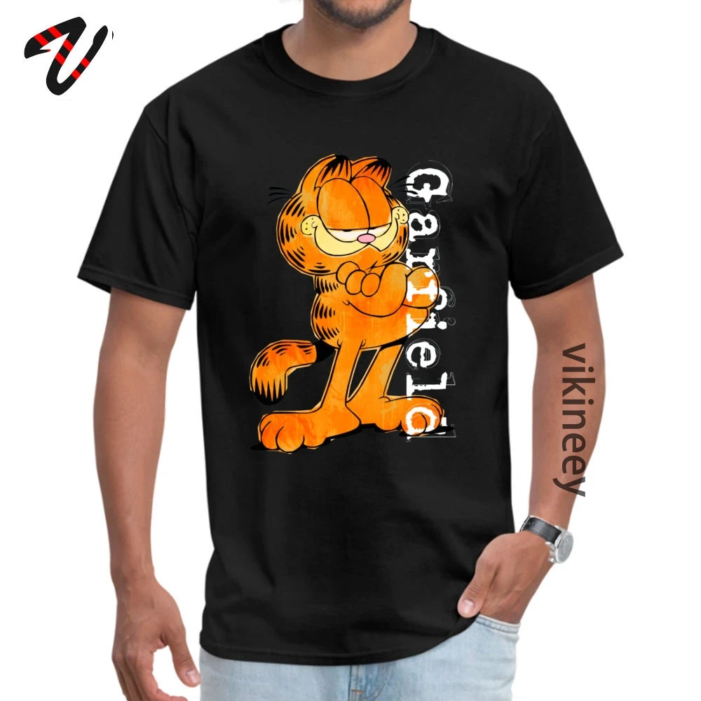 Мужские Топы И Футболки из ткани с круглым вырезом Garfield Crazy Summer/осень